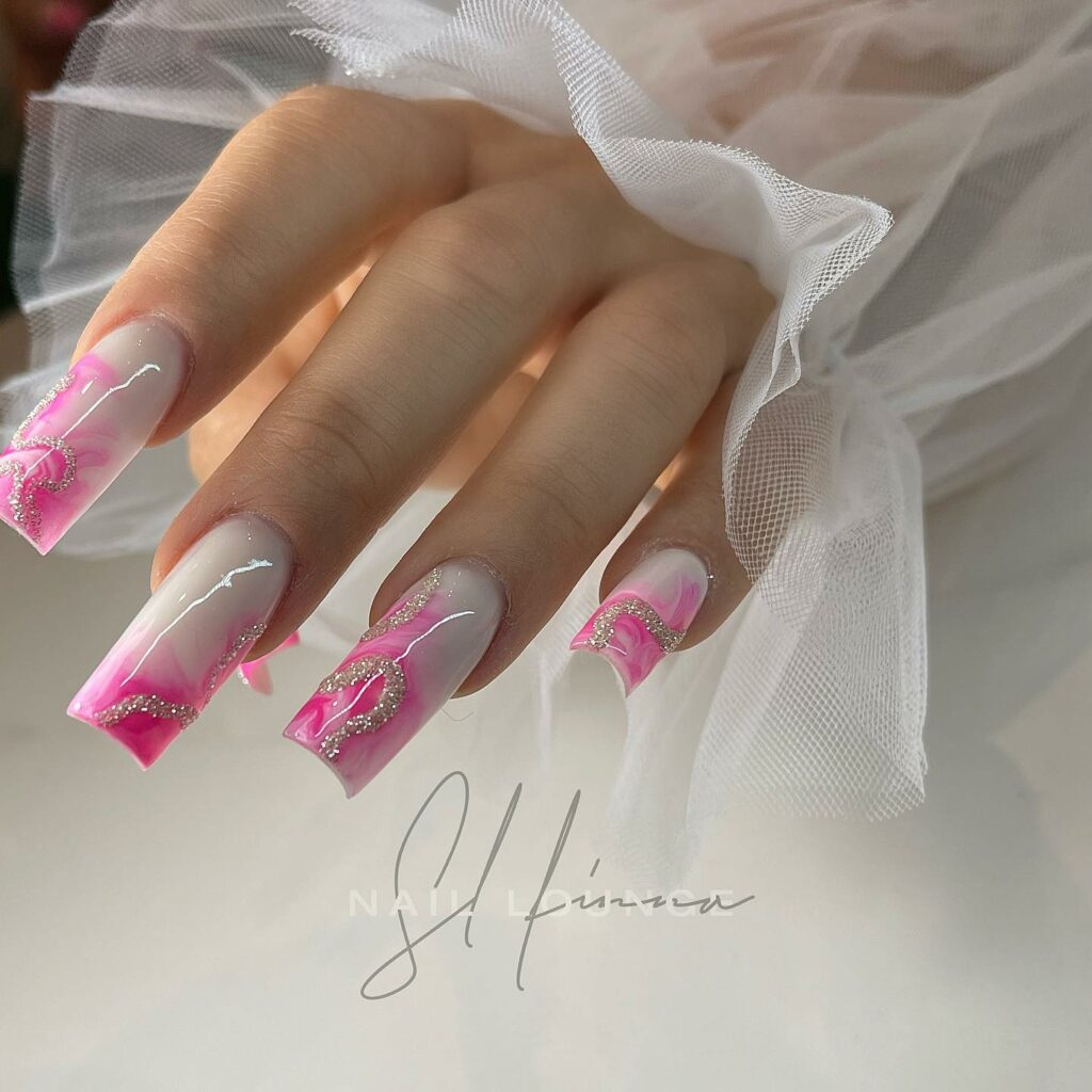 30 Latest Pink And White Nail Ideas To Try In 2024! 34 Pink Base