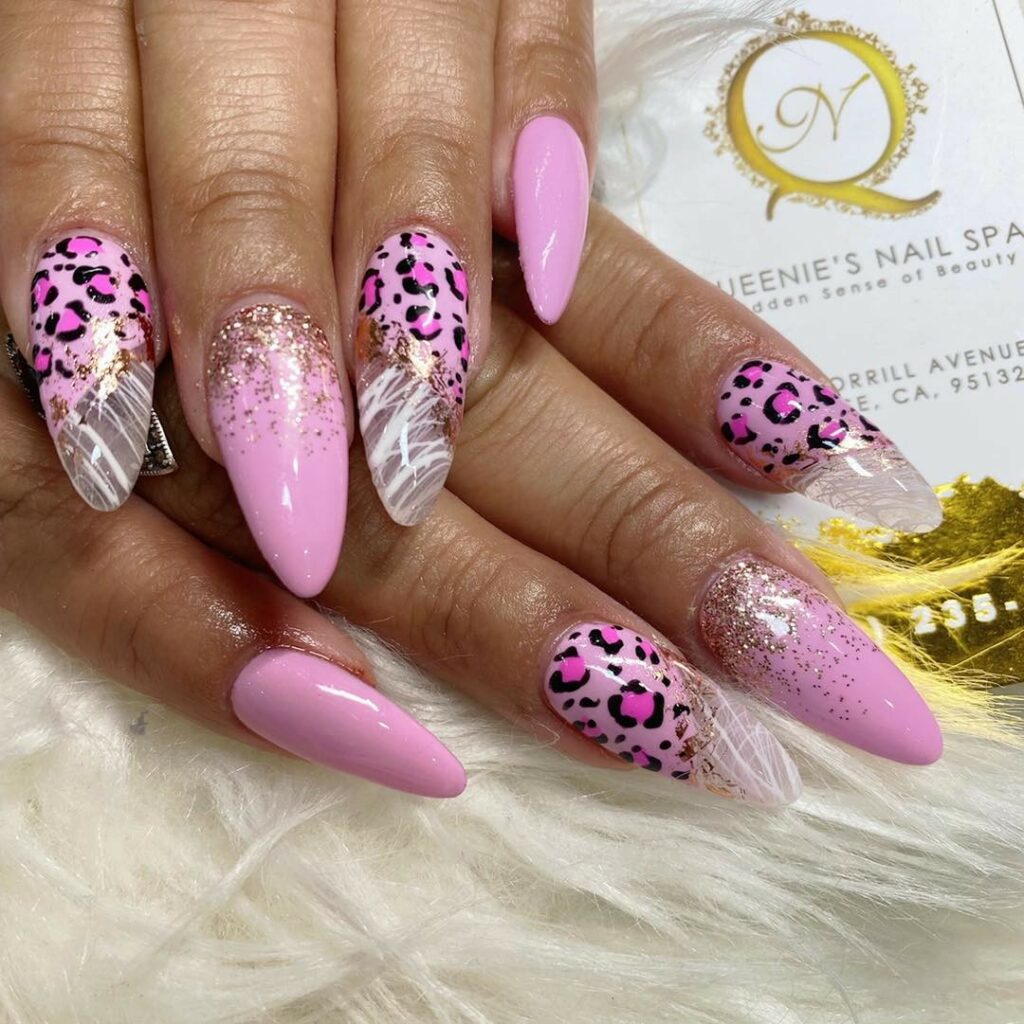 Add a Pop with 25 Cheetah Print Nails in 2024 28 Glimmering Pink Cheetah Print Nails