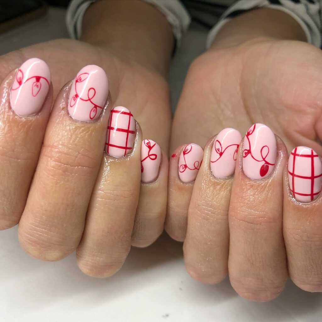 Illuminate Your Nails with 20 Christmas Lights Nail Ideas in 2024 25 Pink Christmas Light Nails