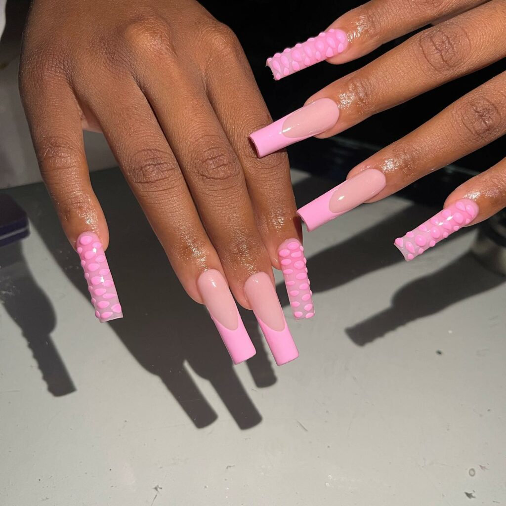29 Latest Long Square Acrylic Nail Designs To Try In 2024! 17 Soft Pink Tips on Square Acrylic Nails