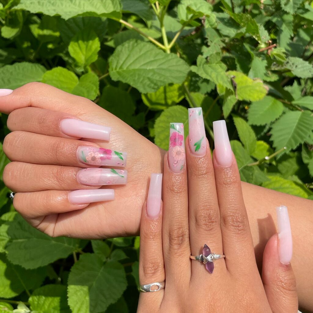 Relax with 20 Milk Bath Nail Designs in 2024 20 Pink Milk Bath Nails