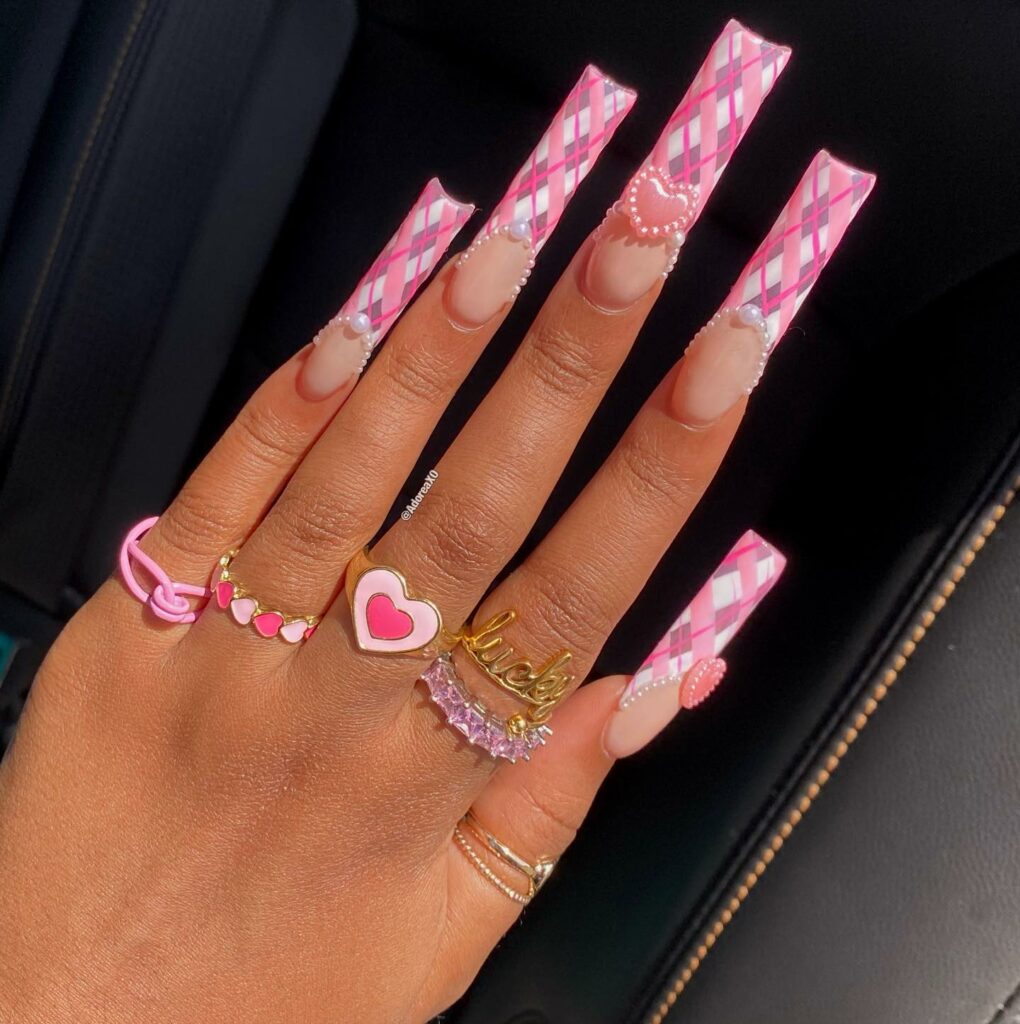 30 Latest Pink And White Nail Ideas To Try In 2024! 41 Acrylic Pink Nails
