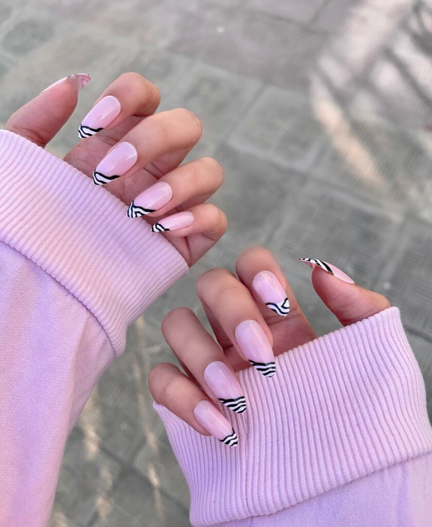 Exciting Birthday Nail Inspirations for 2024 π 22 Pink Shades with Black Stripes