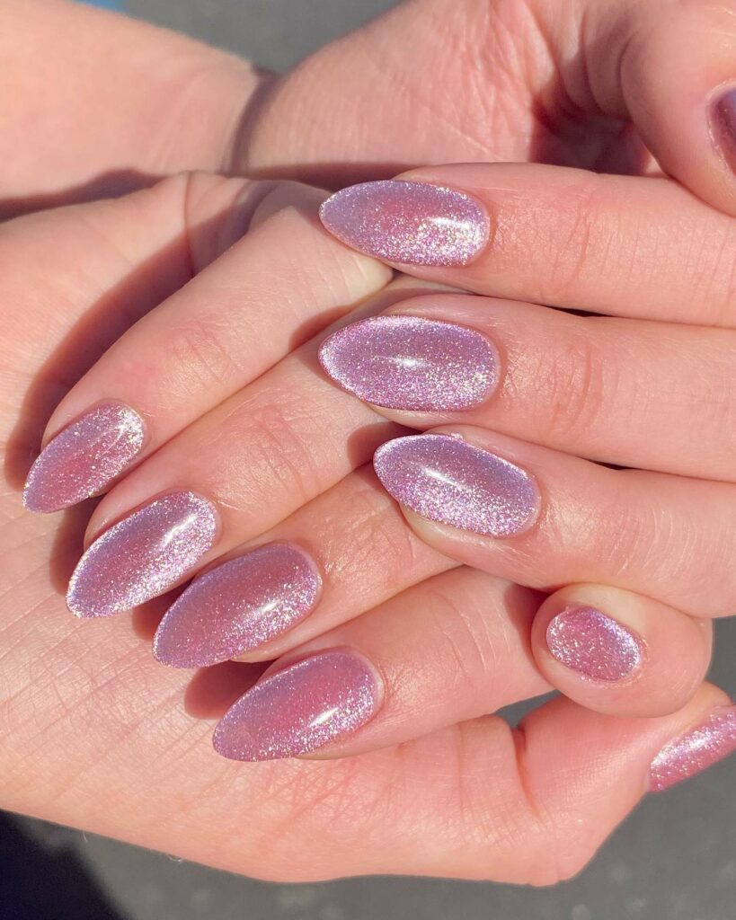 25 LATEST VELVET NAIL DESIGNS TO TRY IN JANUARY 2024! 12 Blushing Pink Velvet Nails