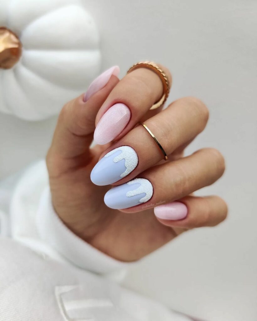 25 Latest Frozen Nail Designs To Try In 2024! 13 Pink and Blue Frozen Inspired Nails