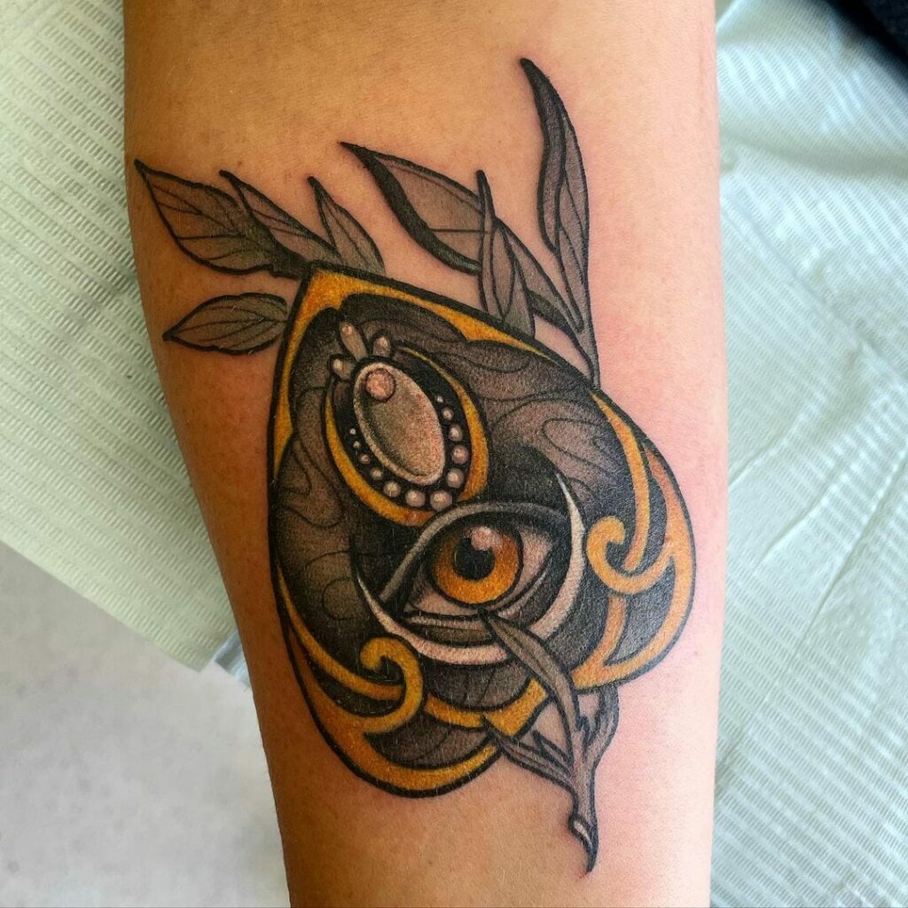 11+ Planchette Tattoo Ideas You Have To See To Believe! 13 Planchette Tattoo With A Third Eye