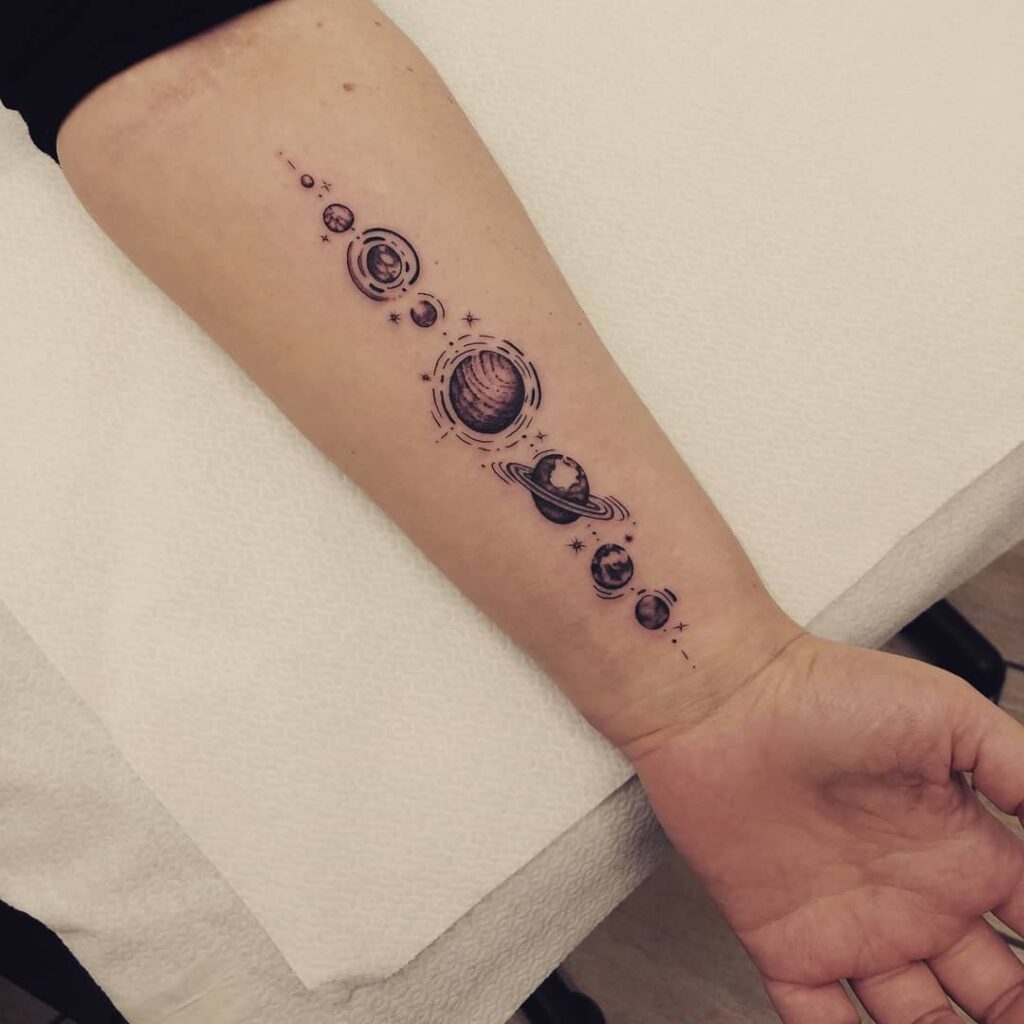 10+ Galaxy Tattoo Ideas That Will Blow Your Mind 19 Planets Of The Solar System Tattoo