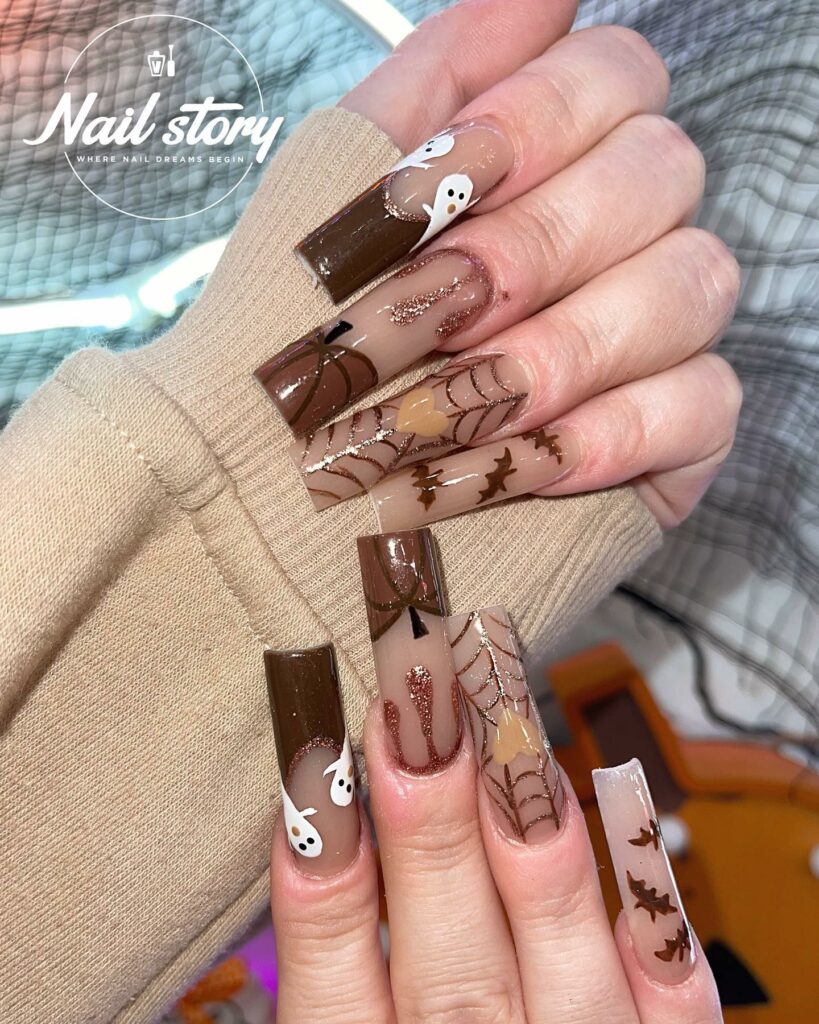 20 Latest Brown Acrylic Nails Ideas To Try In 2024! 26 Playful Brown Acrylic Nails
