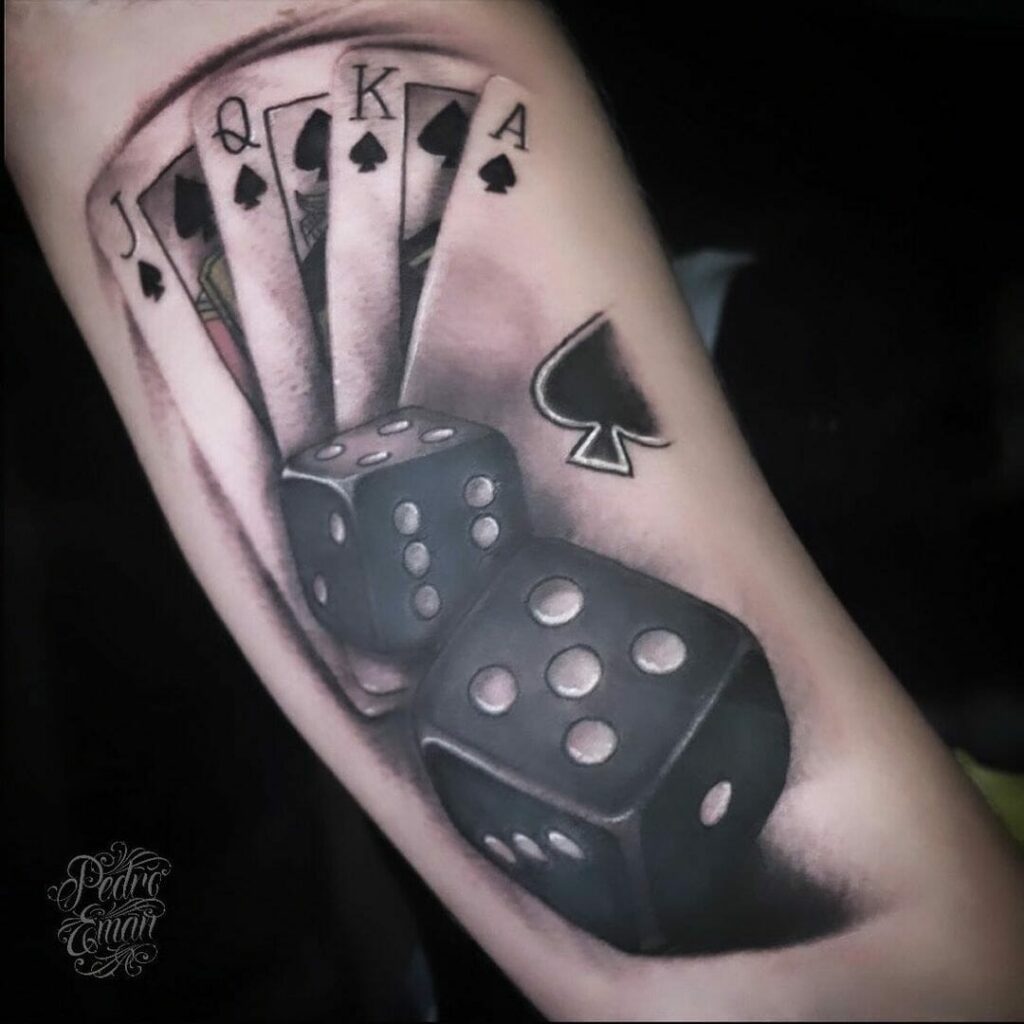 11+ Playing Cards Tattoo Ideas To Inspire You! 15 Playing Cards With Dice Tattoo