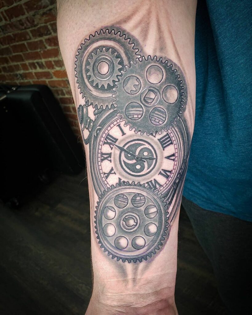 11+ Clockwork Tattoo Ideas You'll Have To See To Believe! 16 Pocket Watch And Clockwork Tattoo