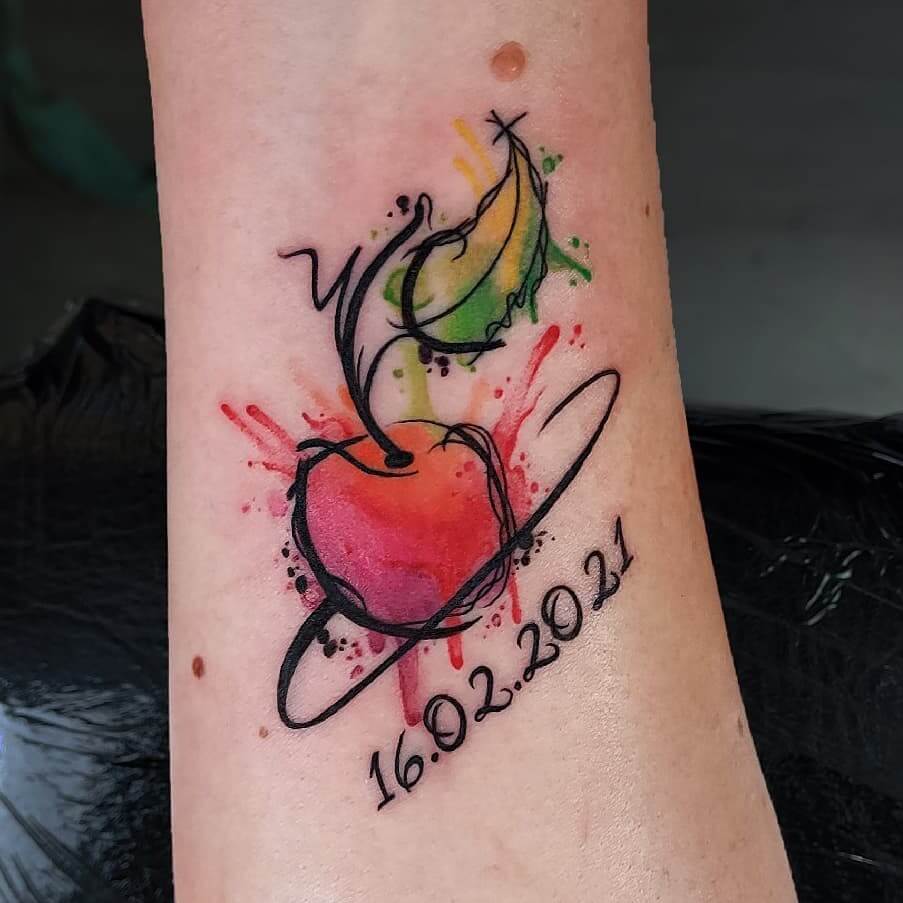 16 Latest Apple Tattoos To Inspire You In 2024! 13 Poisoned Apple Tattoo
