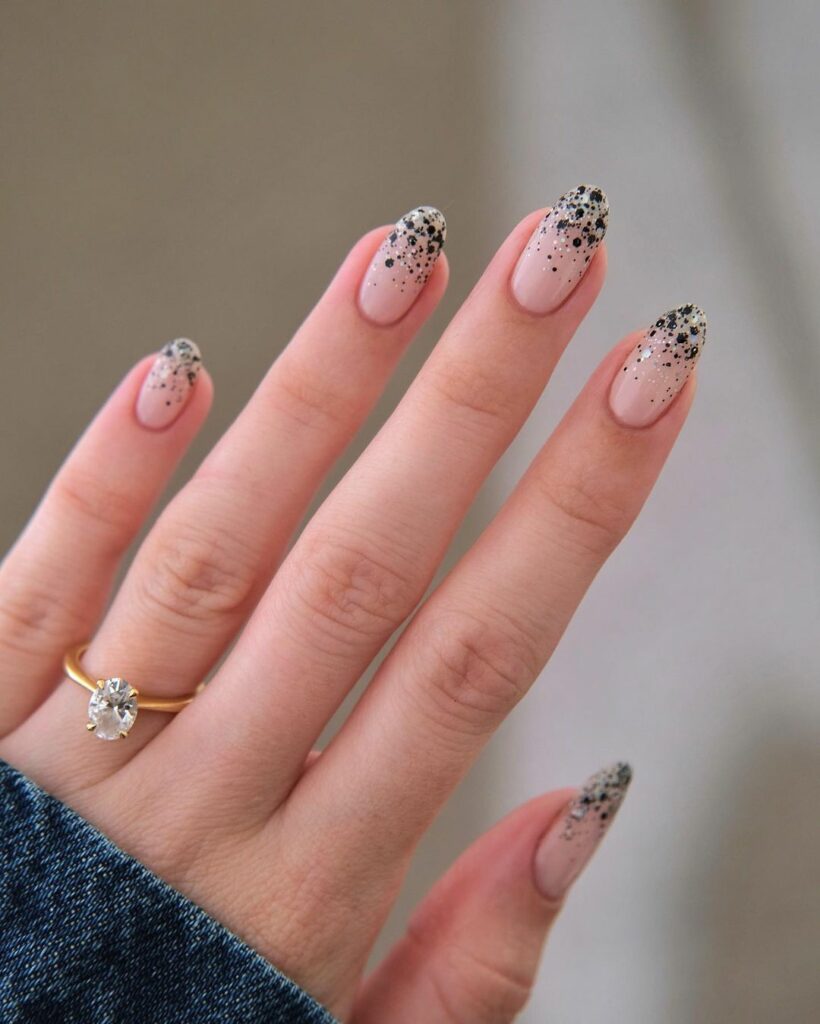 27 Latest Glitter Ombré Nail Designs To Try In 2024! 24 Polka Dots Glitter Ombré Nails