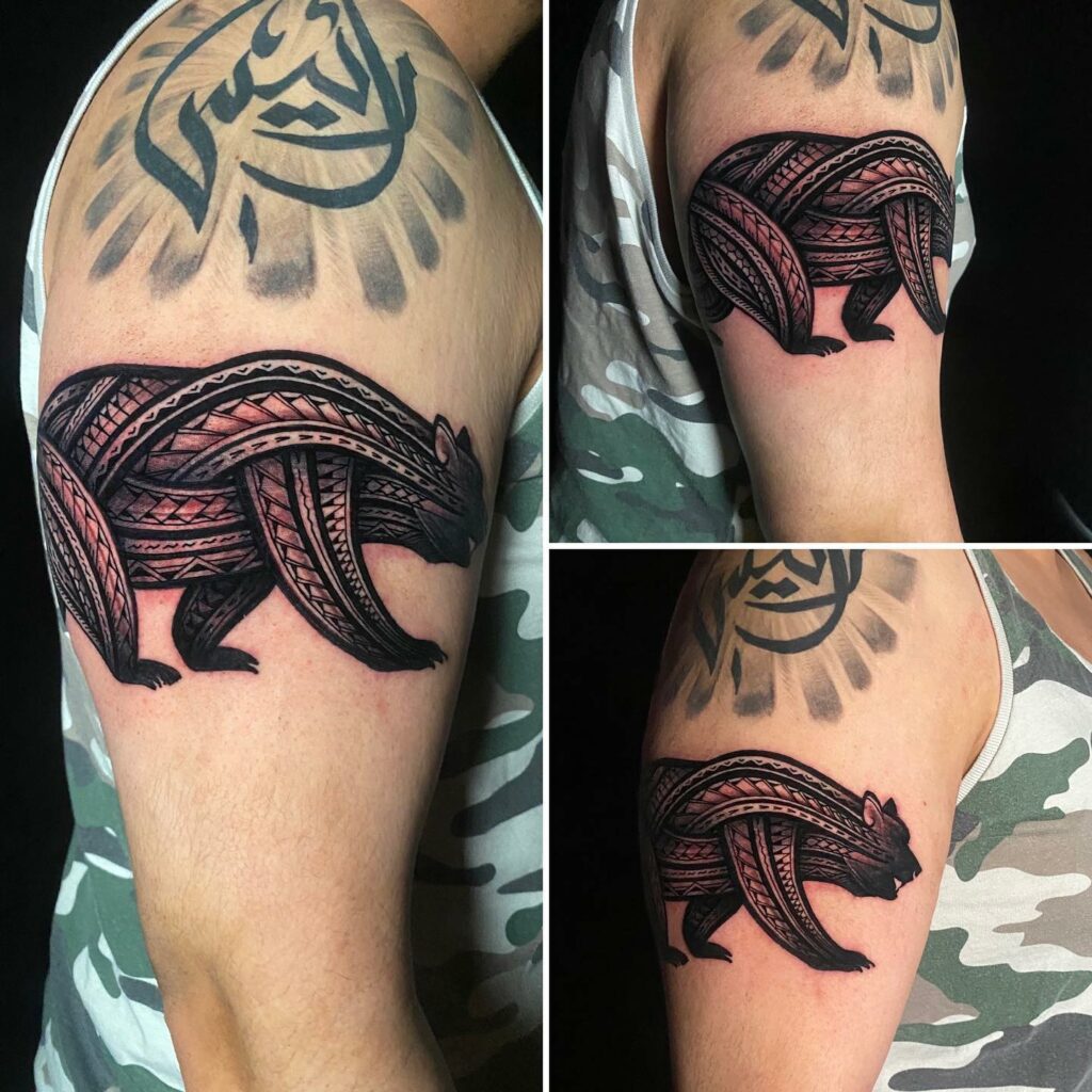 11+ California Bear Tattoo Ideas That Will Blow Your Mind! 11 Polynesian Bear Tattoo