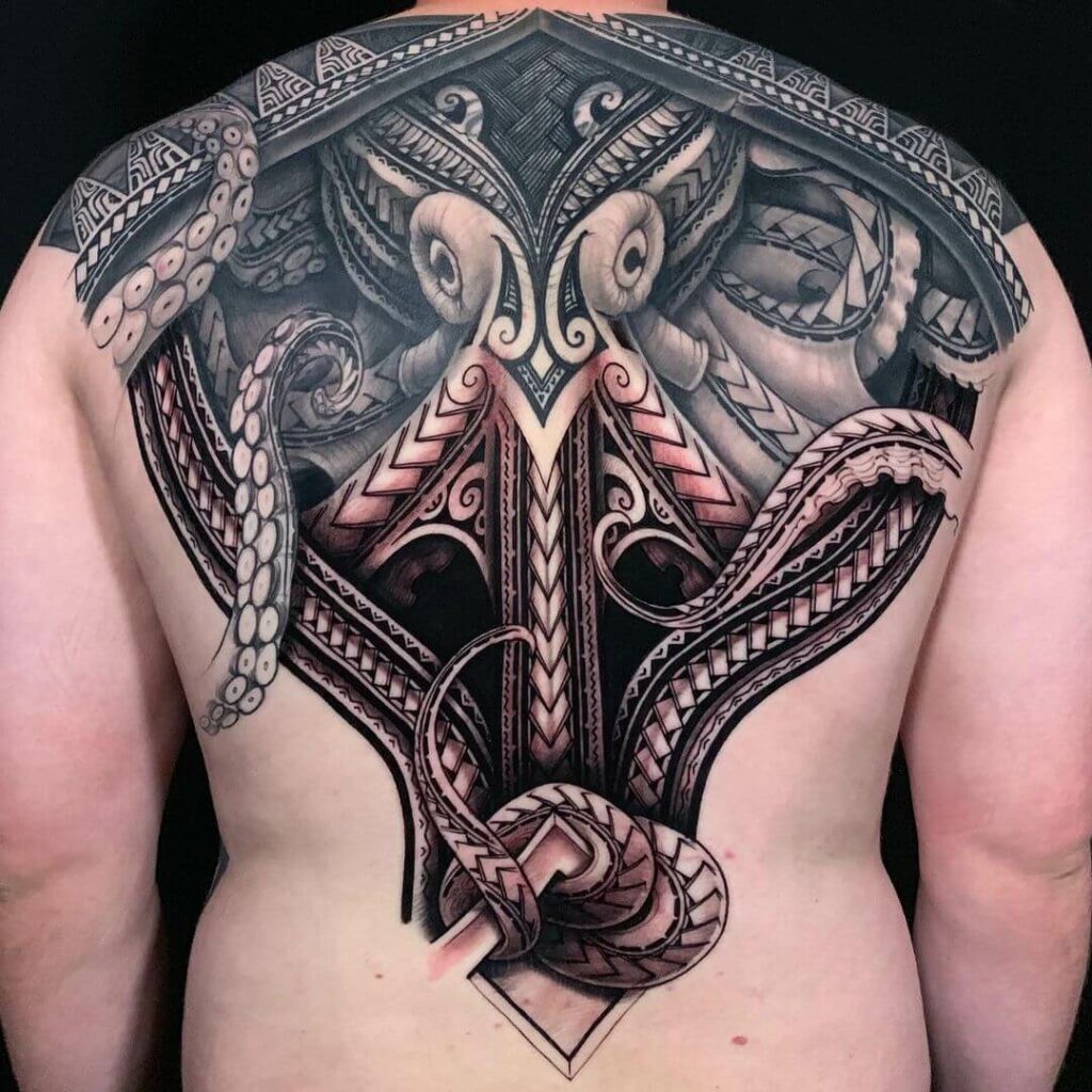 11+ Octopus Back Tattoo Ideas That'll Blow Your Mind! 12 Polynesian Octopus Tattoo