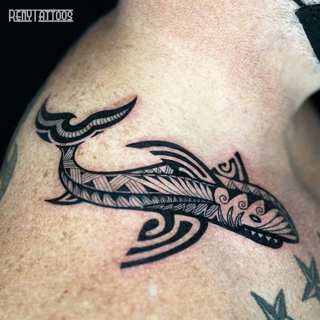 11+ Tribal Shark Tattoo Ideas You Have To See To Believe! 12 Polynesian Tribal Shark Tattoo