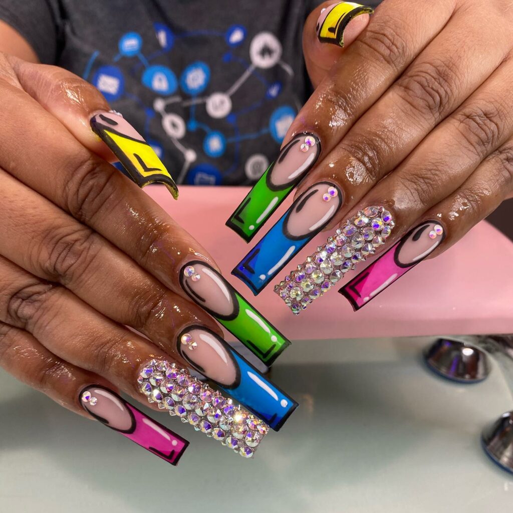 44 Latest Pop Art Nail Designs To Try In 2024! 43 Pop Art Acrylic Nails