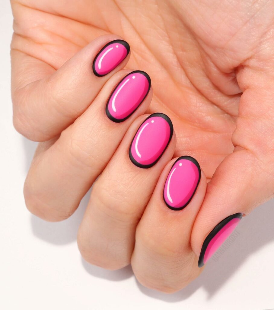 44 Latest Pop Art Nail Designs To Try In 2024! 41 Contrasting Contours in Nail Art