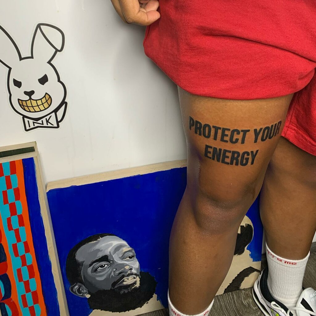 10+ Above The Knee Tattoo Ideas That Will Blow Your Mind! 20 Positive Quote Tattoos Above The Knees
