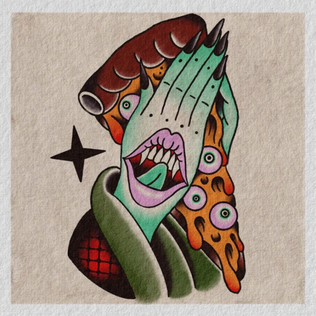 11+ Pizza Tattoo Ideas You Have To See To Believe! 18 Praying Hands Pizza Tattoo