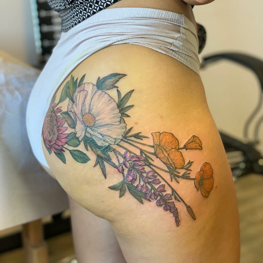 11+ Booty Tattoo Ideas That Will Blow Your Mind! 11 Pretty Booty Cheek Tattoo Ideas