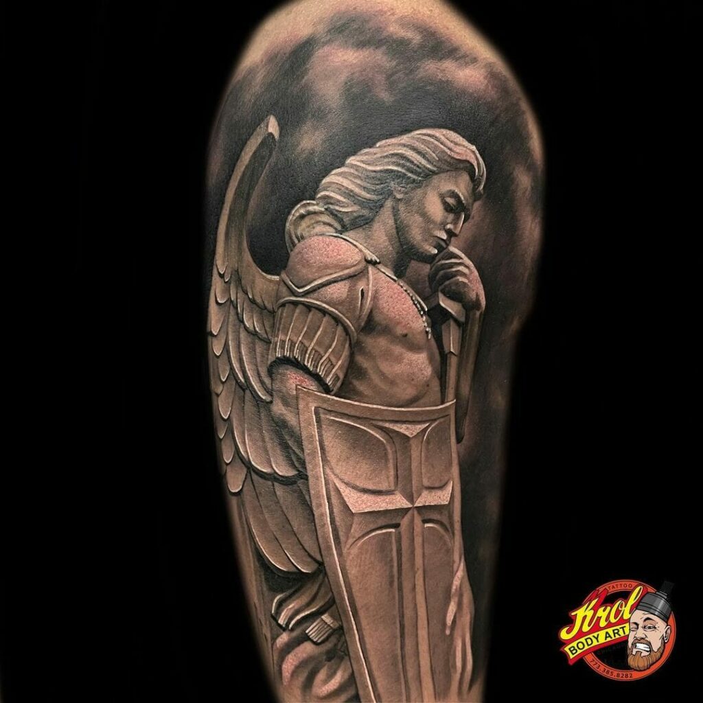 14+ Guardian Angel Tattoo Ideas You Have To See To Believe! 11 Protector Guardian Angel Tattoos