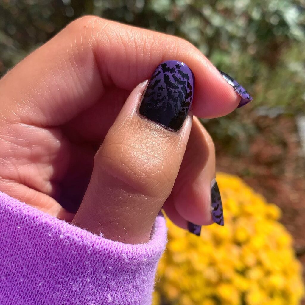 Express Yourself with 30 Emo Nail Designs in 2024 54 Purple Bats