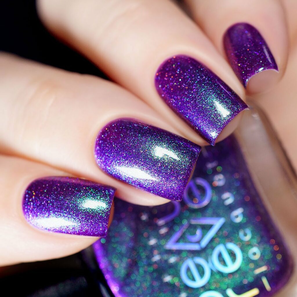 Sparkle with 35 Dark Purple Nails & Glitter in 2024 38 Purple-Blue Shift