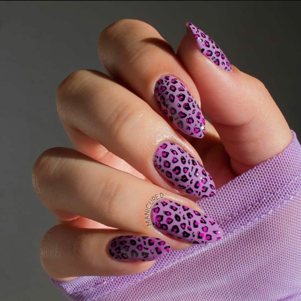 Add a Pop with 25 Cheetah Print Nails in 2024 13 Lavish Purple Hue Cheetah Print Nails