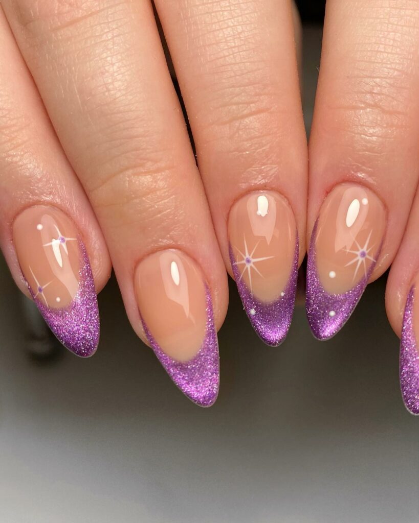 25 LATEST VELVET NAIL DESIGNS TO TRY IN JANUARY 2024! 17 Elegant Purple French Velvet Nails Chic