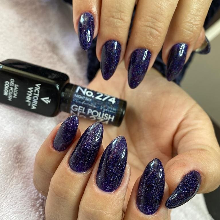Mesmerizing Galaxy Nail Designs to Try in 2024 π 31 Purple Glitter Nightsky Nails