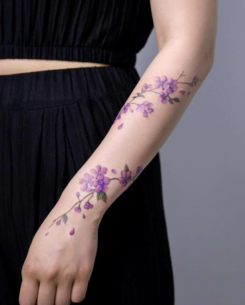 12+ Jasmine Tattoo Ideas That Will Blow Your Mind! 12 Purple Jasmine Tattoo