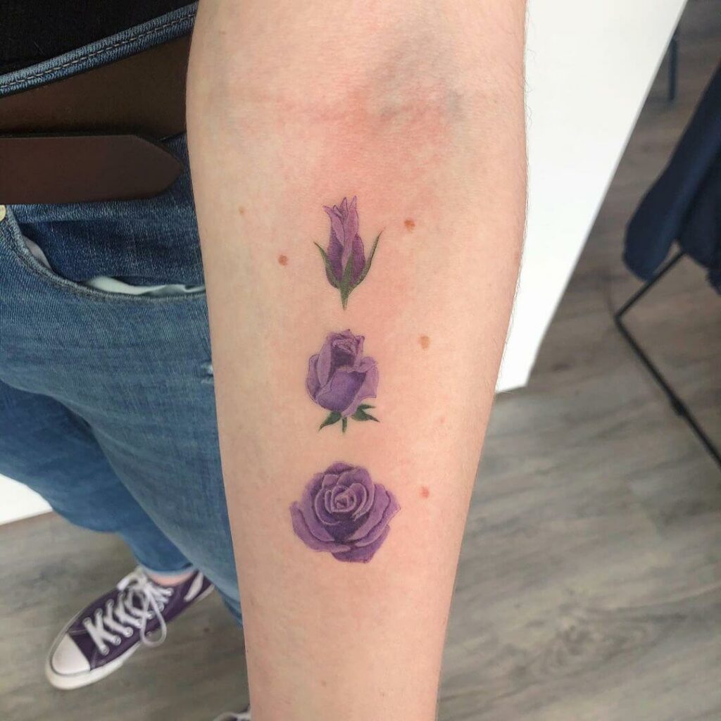 20+ Rose Hand Tattoo Ideas You Have To See To Believe! 23 Purple Rose Hand Tattoo