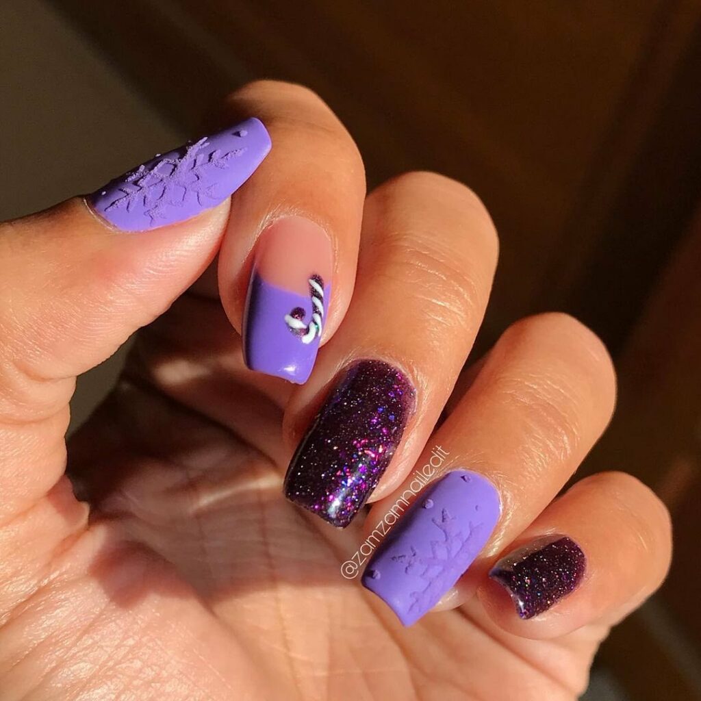 44 Latest Snowflake Nail Ideas To Try In 2024! 40 Lavender Winter Wonderland Nails