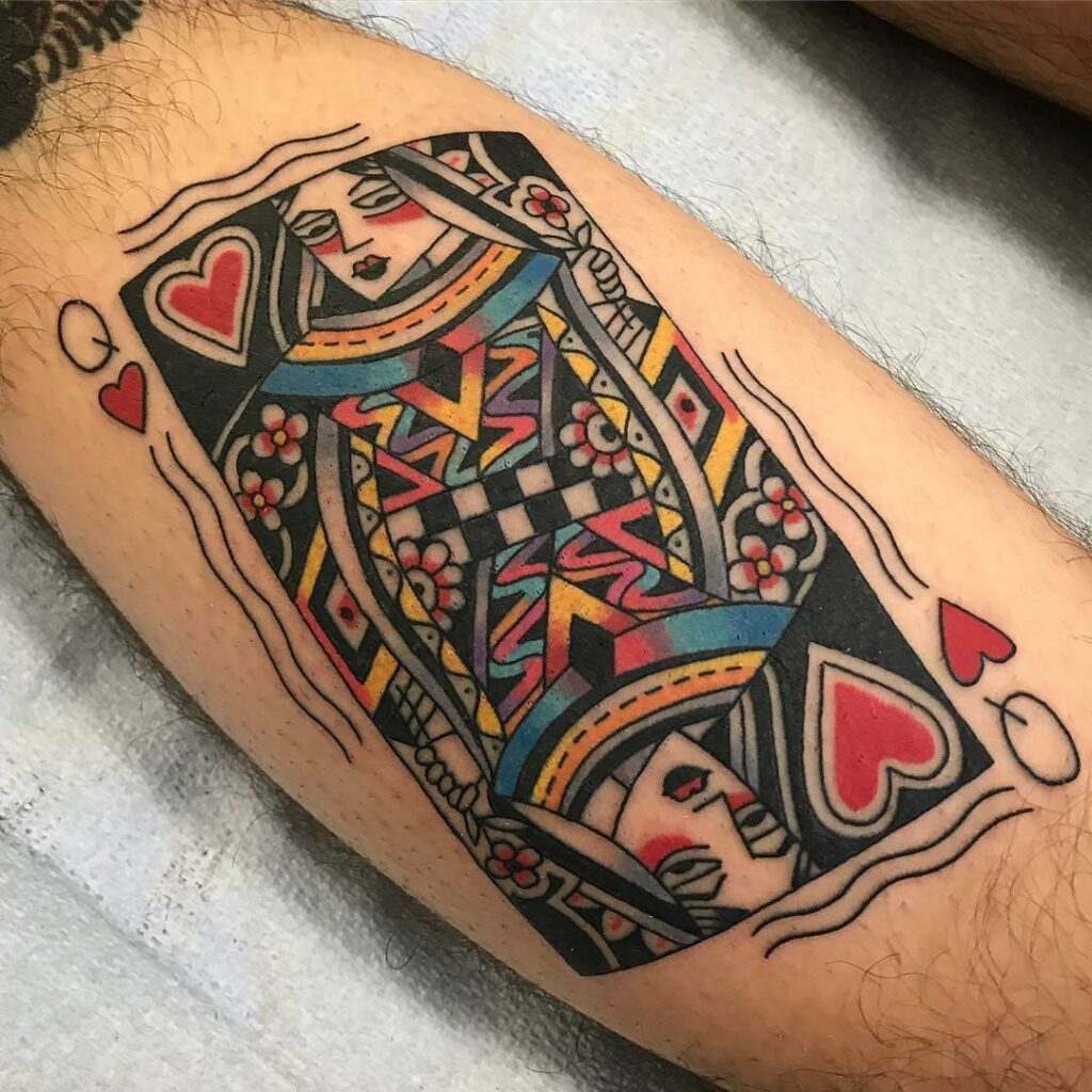 11+ Playing Cards Tattoo Ideas To Inspire You! 17 Queen Of Hearts Tattoo Sleeve