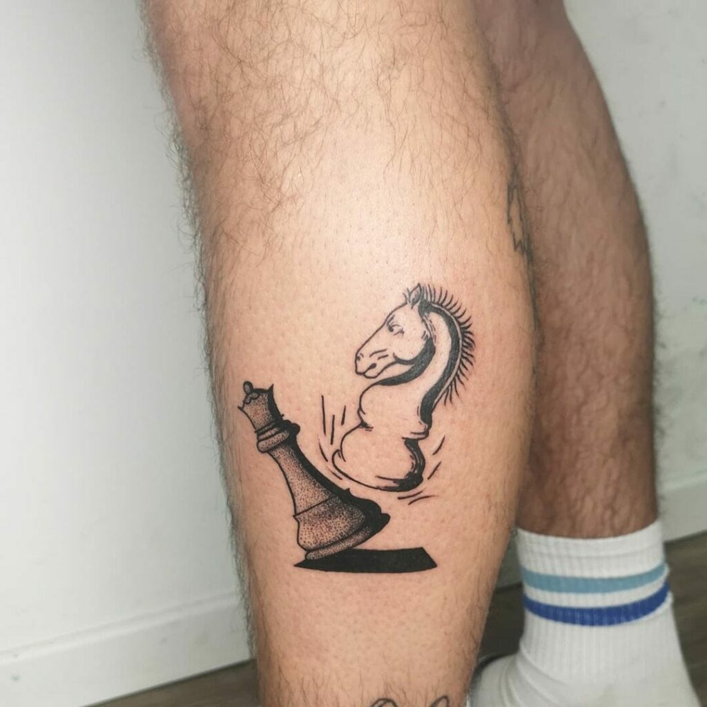 12+ Queen Chess Piece Tattoo Ideas To Inspire You! 16 Queen X Knight Chess Tattoo Designs