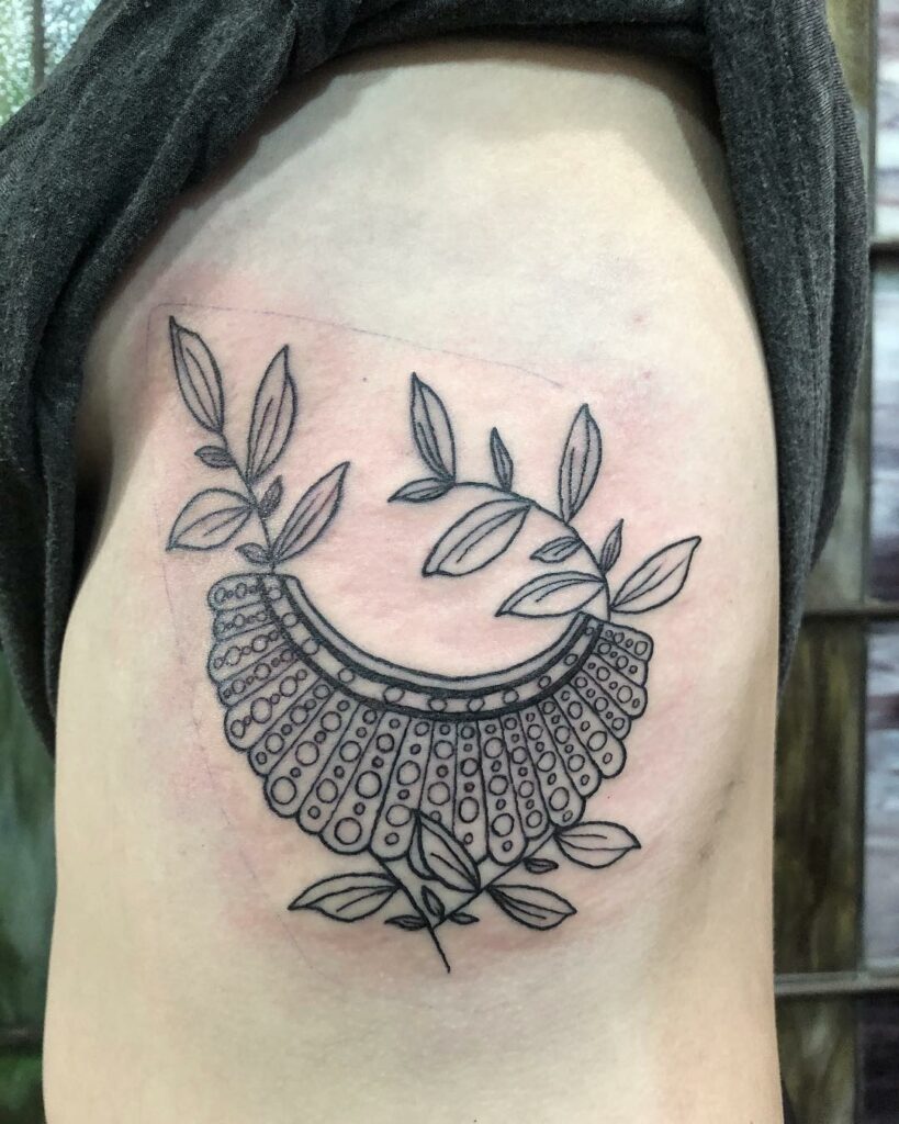 10+ Rbg Dissent Collar Tattoo Ideas That Will Blow Your Mind! 14 RBG Collar Tattoo On Forearm