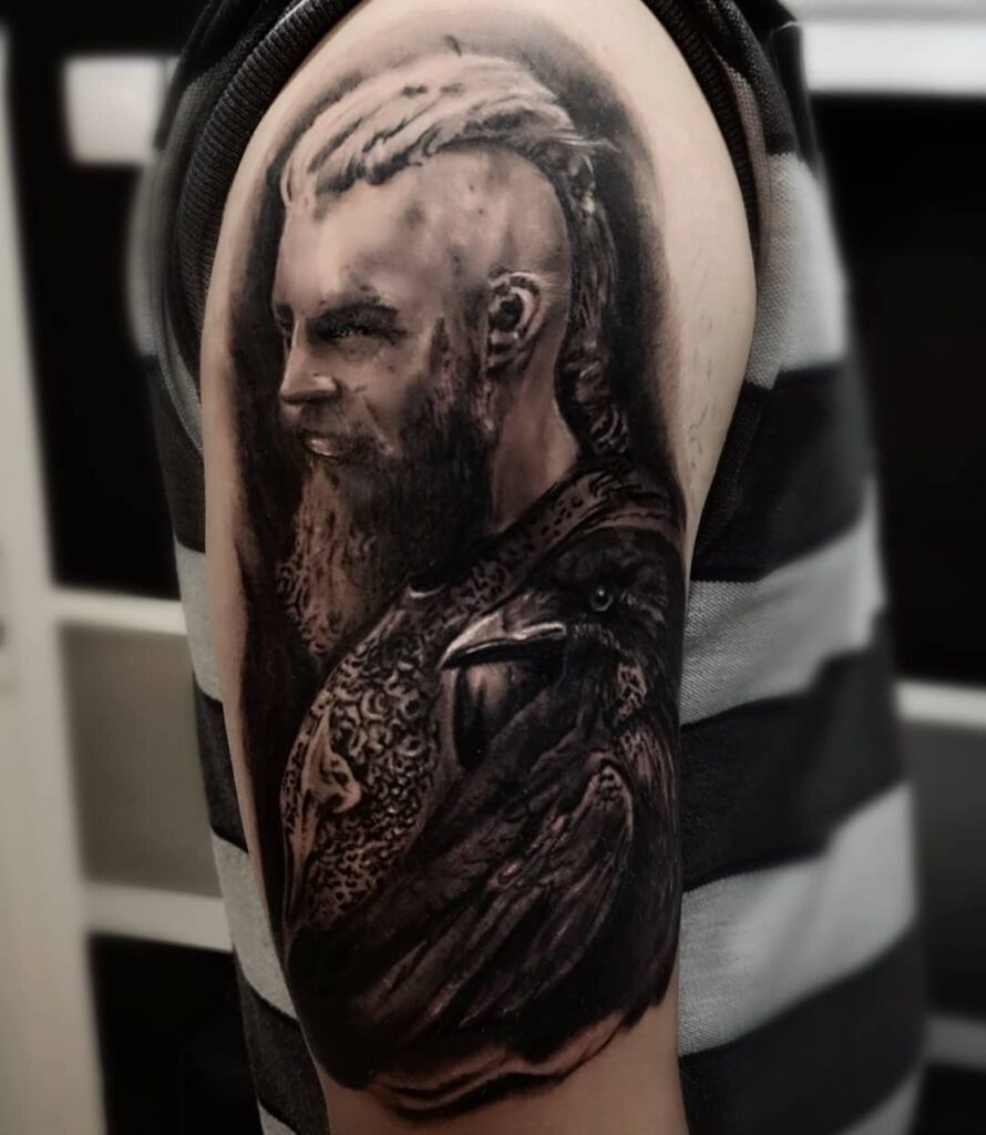 11+ Viking Raven Tattoo Ideas That Will Blow Your Mind! 16 Ragnar Lothbrok Tattoo Ideas