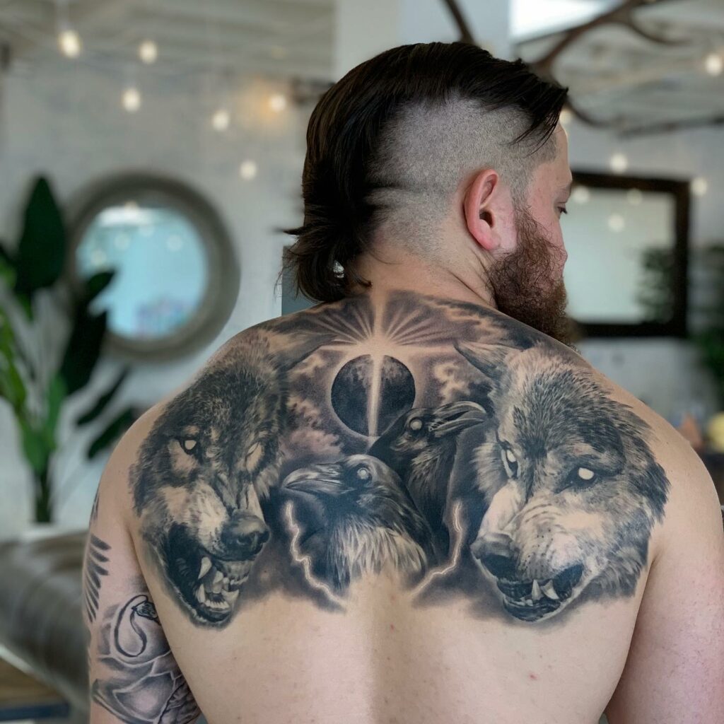 11+ Viking Raven Tattoo Ideas That Will Blow Your Mind! 13 Ragnarok Circa Viking Raven Tattoo Idea