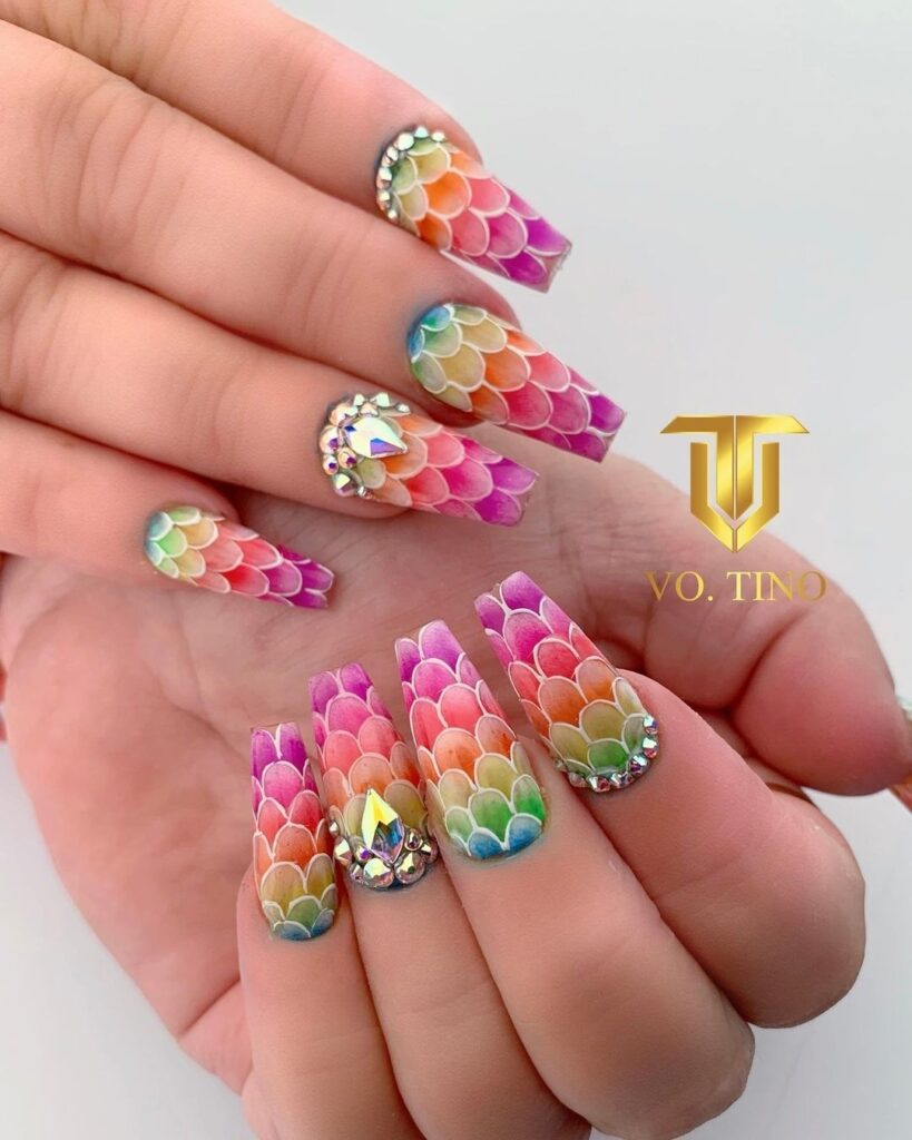 17 Latest Mermaid Nail Designs You Need To Try In 2024! 20 Rainbow Mermaid Nails