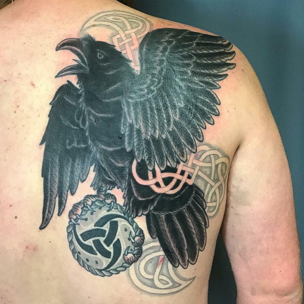 12+ Odins Ravens Tattoo Ideas To Inspire You! 15 Raven And The Knot