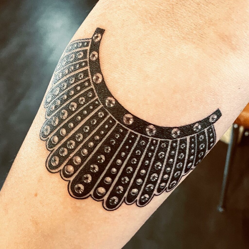 10+ Rbg Dissent Collar Tattoo Ideas That Will Blow Your Mind! 13 Rbg Dissent Collar Tattoo Small