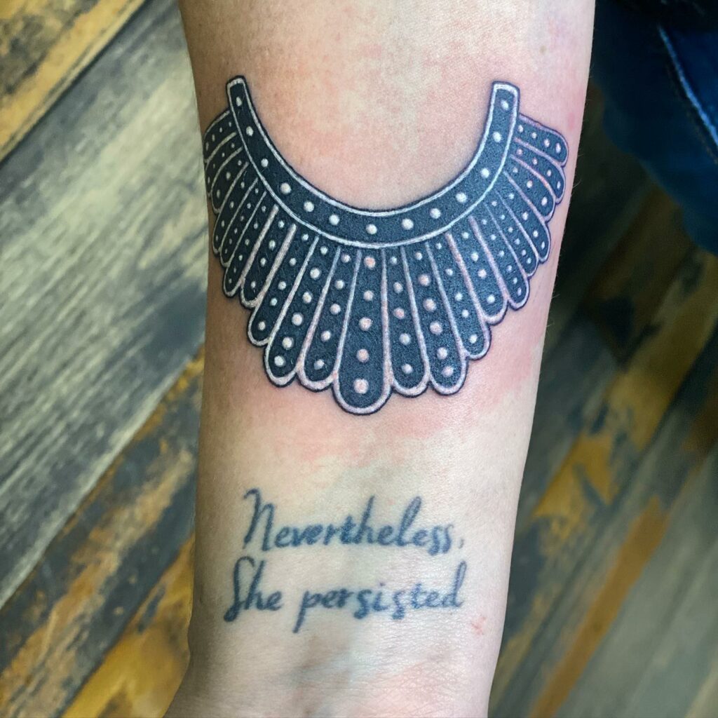 10+ Rbg Dissent Collar Tattoo Ideas That Will Blow Your Mind! 12 Rbg Dissent Collar Tattoo Wrist
