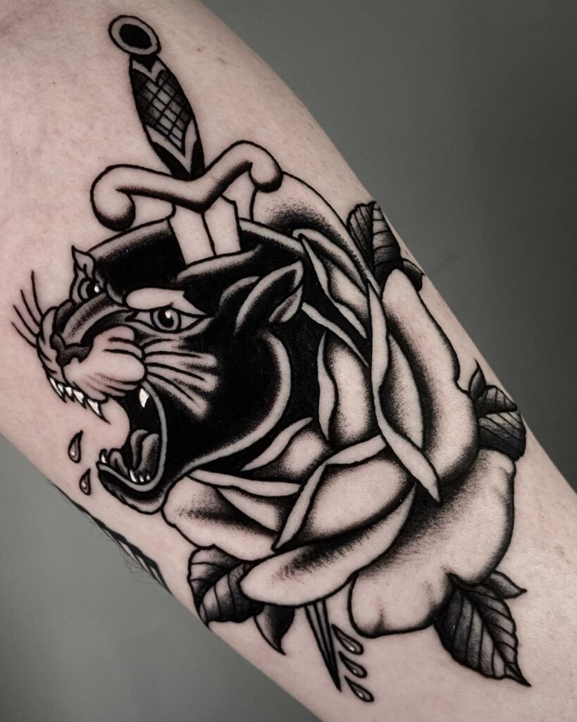 12+ Realistic Black Panther Tattoo Ideas To Inspire You! 12 Realistic Black Panther And Dagger Tattoo