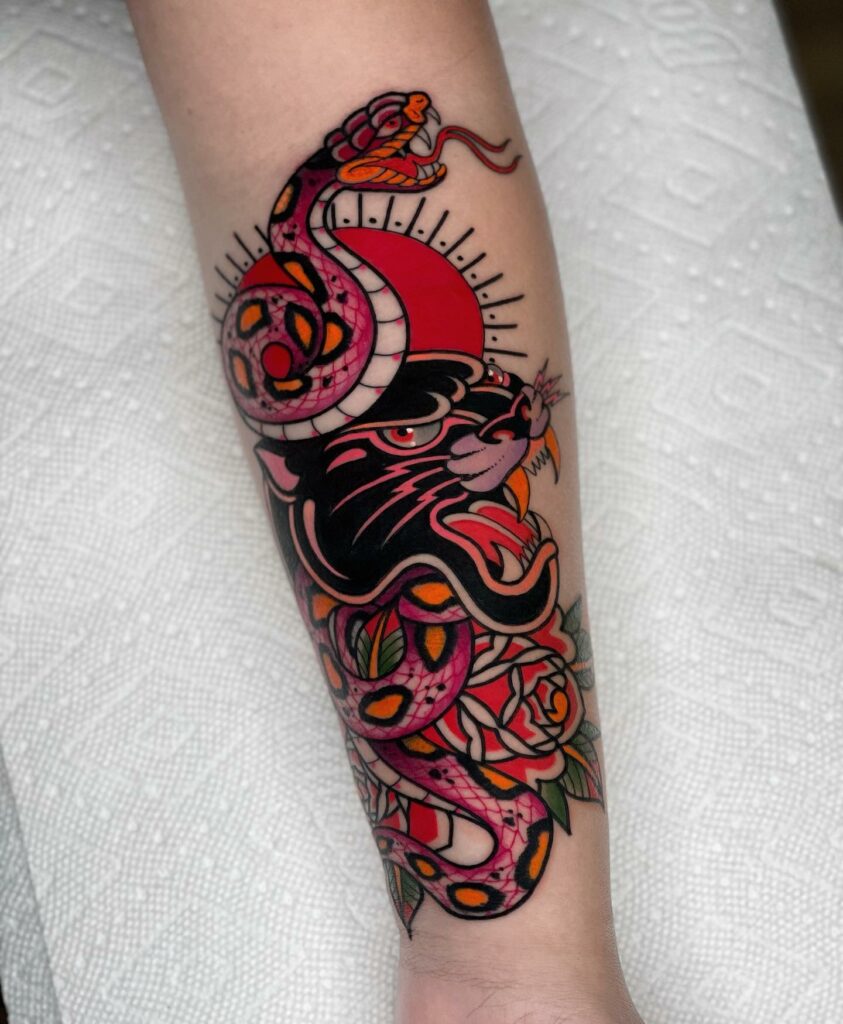 12+ Realistic Black Panther Tattoo Ideas To Inspire You! 17 Realistic Black Panther And Snake Tattoo