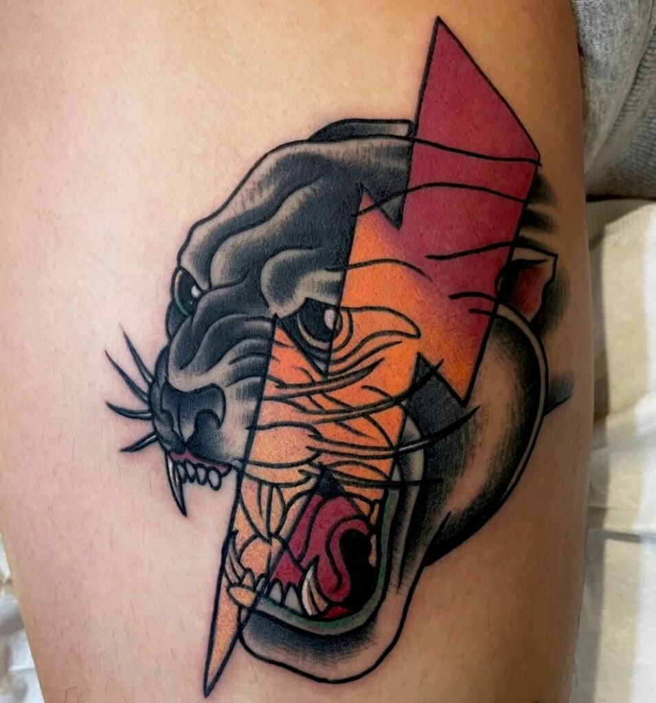 12+ Realistic Black Panther Tattoo Ideas To Inspire You! 20 Realistic Black Panther Lightning Bolt Tattoo