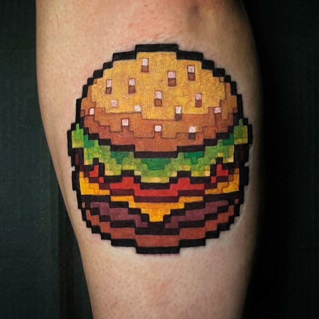 11+ Cheeseburger Tattoo Ideas that will Blow your Mind! 13 Realistic Cheeseburger Tattoo