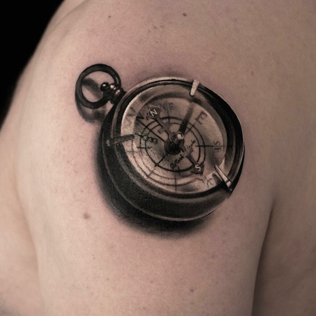 What Does A Compass Tattoo Mean 23 Realistic Compass Tattoo