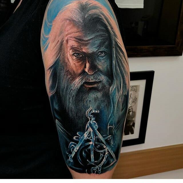 11+ Dumbledore Tattoo Ideas You'll Have To See To Believe! 11 Realistic Dumbledore Arm Tattoo