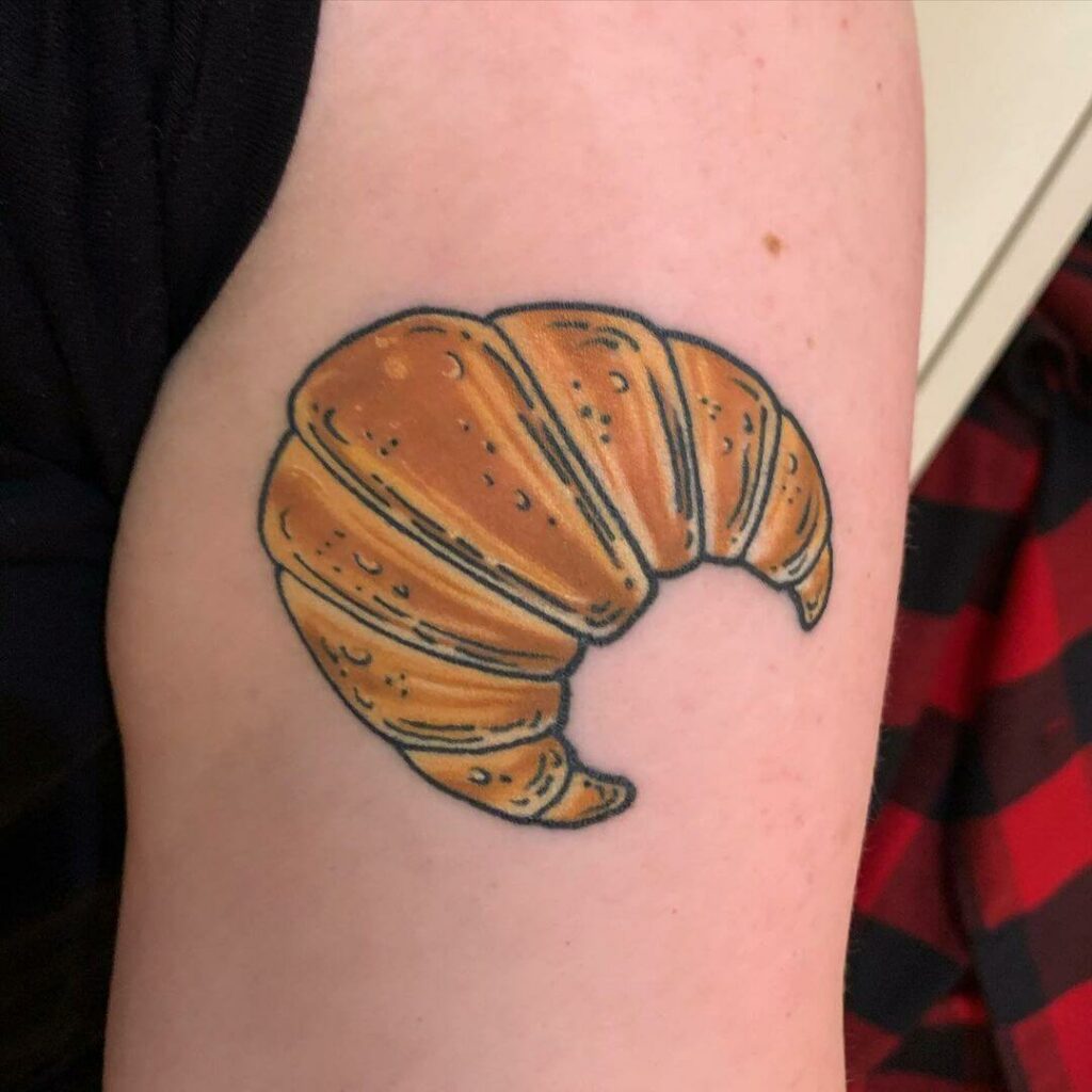 11+ Croissant Tattoo Ideas That Will Blow Your Mind! 18 Realistic Freshly Baked Croissant Tattoo
