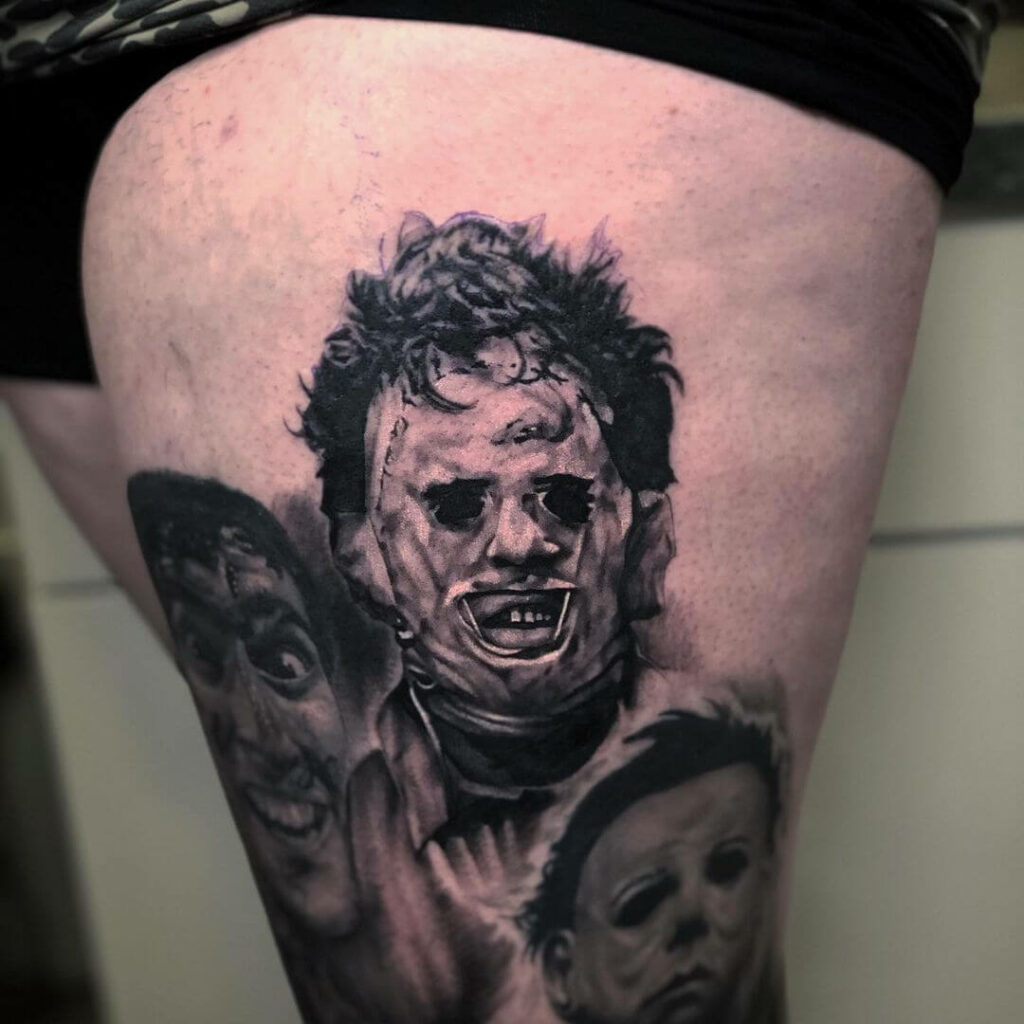12+ Leatherface Tattoo Ideas To Inspire You! 13 Realistic Leatherface Tattoo